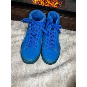 Puma High Top Sneakers Suede Blue Casual Shoes Mens‎ Size 9